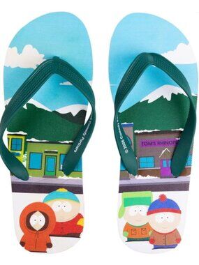 South Park Men's Beach Flip-Flops Rubber Sandals Slides (New, Size 11)